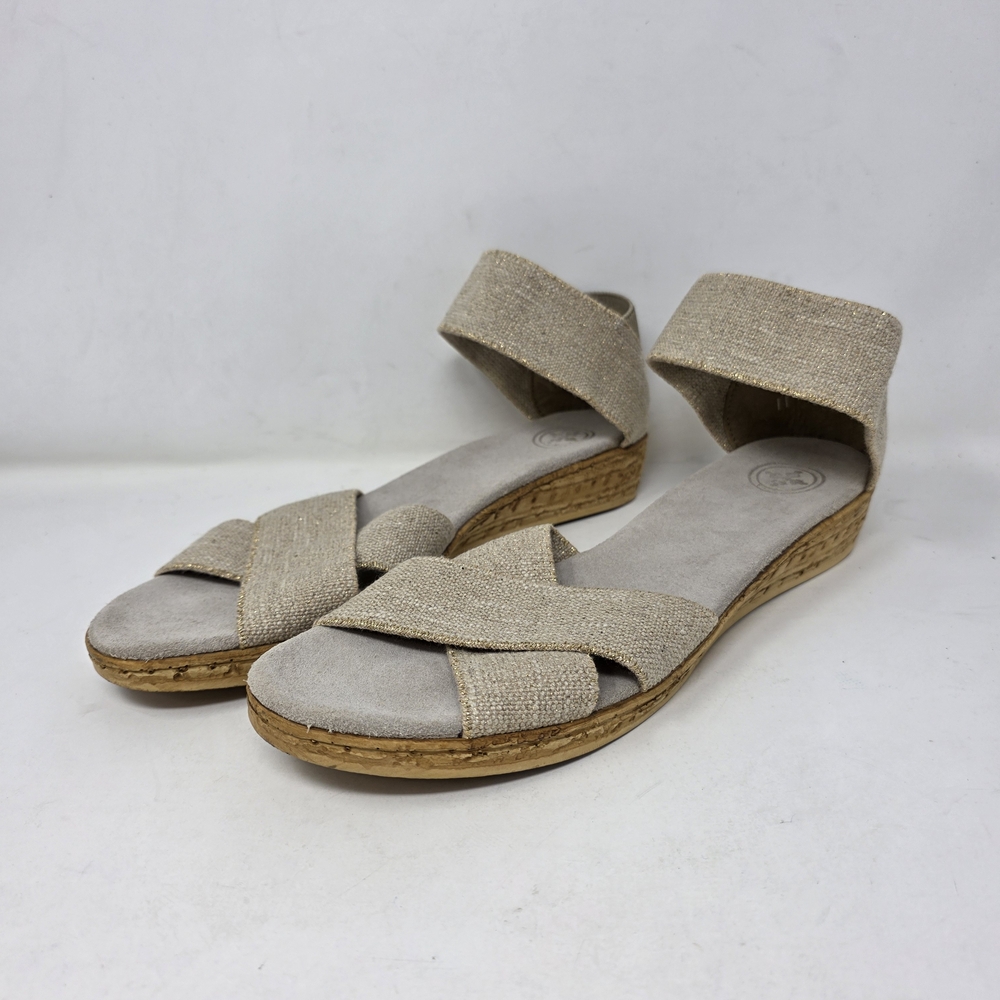 CHARLESTON SHOE CO. Tan Wedge Sandals Size 11